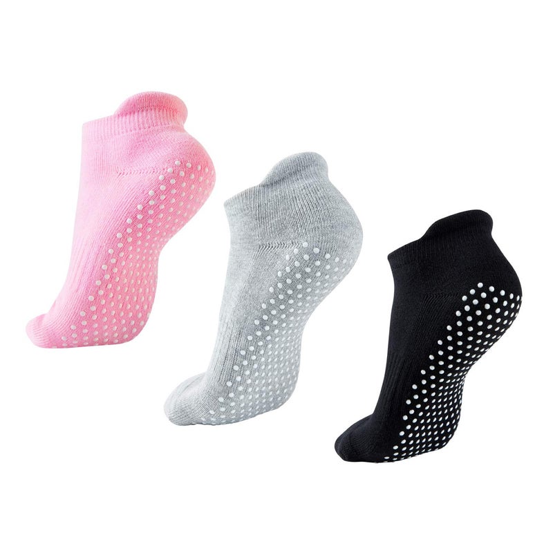 NEWCHAO Grip Non Skid Anti Slip Socks for Women and Men,3 Pairs Unisex Socks for Yoga Home Workout Barre Pilates Pregnancy - Image 1